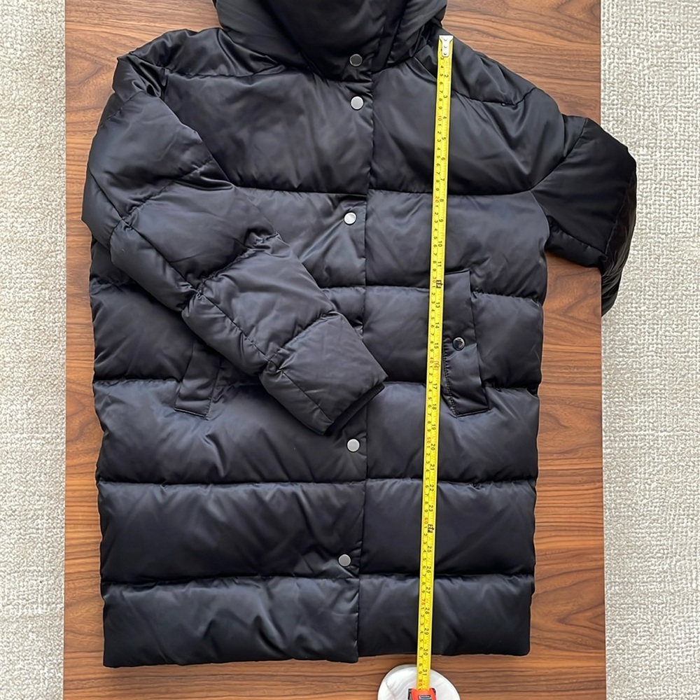 Zara Black Puffer Coat Size XS - Picture 12 of 16